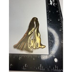 Ben-Amun Gold Tone Abstract Molten Statement Brooch Pin Sculptural Modernist